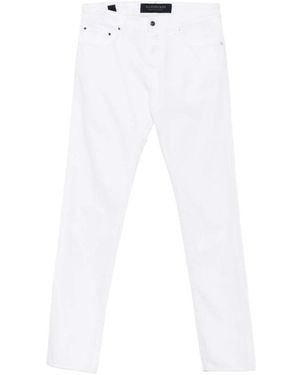 Hand Picked Jeans ,Wit ,Denim Ravello Logo-Patch Jeans
