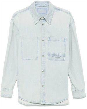 WOOYOUNGMI Hellblaues Button-Up Hemd Lange Ärmel