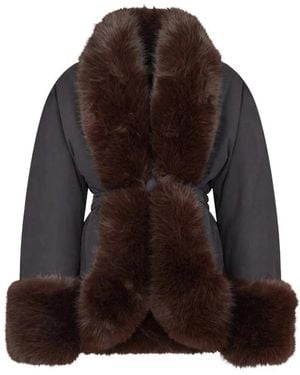 ANDAMANE Belted Coats - Brown