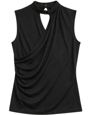 Pennyblack Soft Wrap Stretch Top - Schwarz
