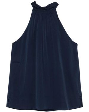 Silk95five Halterneck Blouse - Blauw
