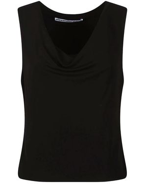 Alexander Wang Tanktop Met Col En Ritsdetail - Zwart