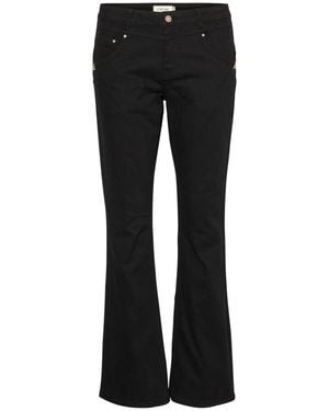 Cream Bootcut Jeans - Black