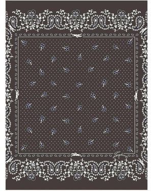 Longchamp Accessoires ,Veelkleurig ,French Bandana Zijden Sjaal 50 - Zwart