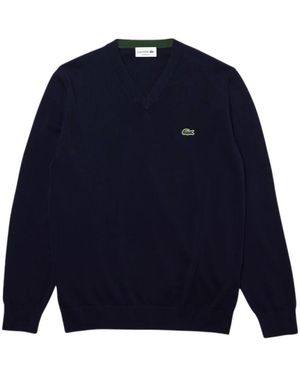Lacoste V-Ausschnitt Pullover - Blau