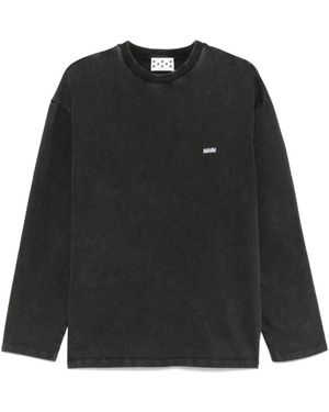 AVAVAV Hoodies & Sweatvesten ,Zwart ,Katoen T-Shirt Met Lange Mouwen