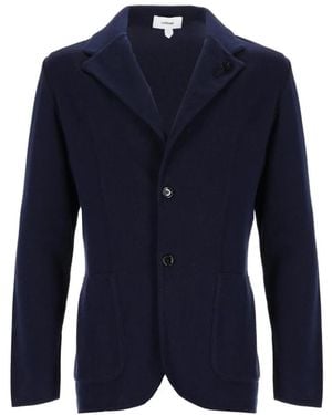 Lardini Enkelrijig Gebreid Blazer - Blauw