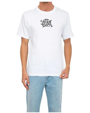 Gcds Lässiges Baumwoll-T-Shirt Für Männer - Blau