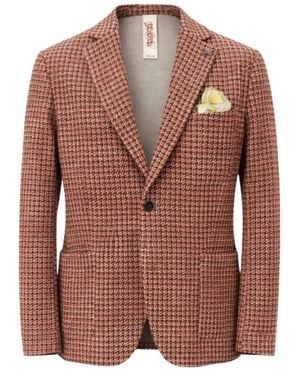Bob Jassen ,Veelkleurig ,Katoen Blazer - Bruin
