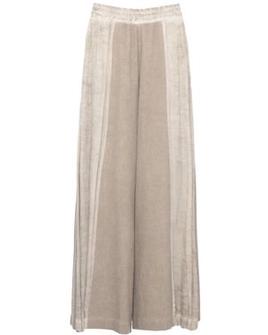 SANCTAMUERTE Wide Trousers - Natural