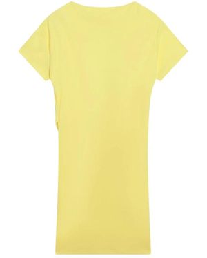 Jacquemus Kleedjes ,Geel ,Asymmetrische Gebreide Midi-Jurk