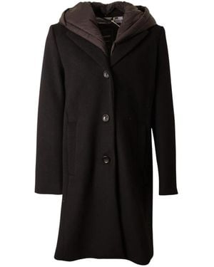 Geox Single-Breasted Coats - Negro