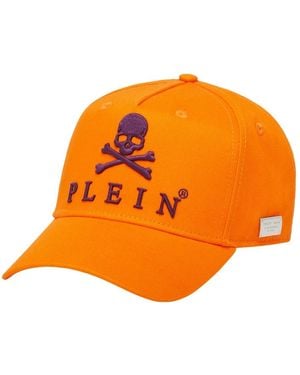 Philipp Plein Baseball Cap Skull & Bones - Oranje