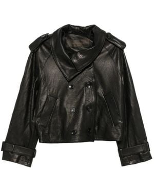 Giorgio Brato Leather Jackets - Black
