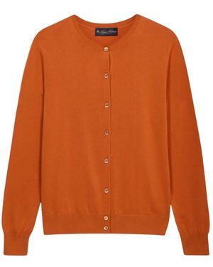 Brooks Brothers Truien & Vesten ,Oranje ,Katoen Katoenen Cardigan