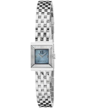 Gucci Accessoires ,Grijs ,G-Frame Horloge - Metallic