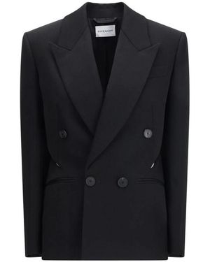 Givenchy Jassen ,Zwart ,Wol Double-Breasted Slashed Jacket