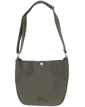 A.P.C. Tassen ,Groen ,Journal Small Satchel - Grijs