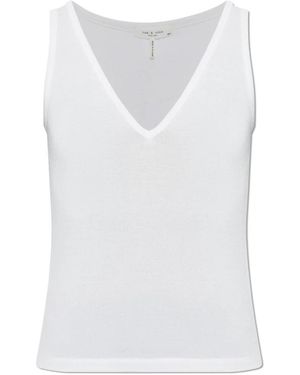 Rag & Bone Tops ,Wit ,Polyester V-Neck Top