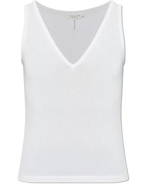 Rag & Bone Tops ,Wit ,Polyester V-Neck Top
