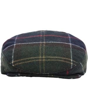 Barbour Accessoires ,Veelkleurig ,Wol Groene Tartan Wollen Muts - Zwart