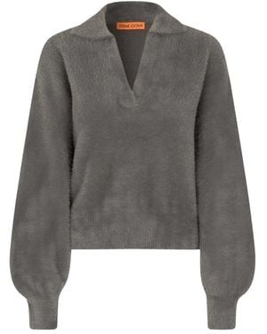 Stine Goya V-Neck Knitwear - Grigio