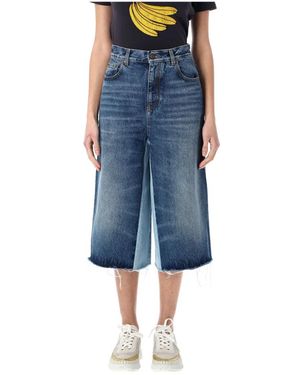 Chloé Donker Nachtblauw Patchwork Bermuda Shorts
