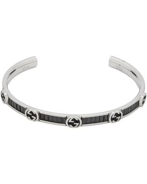 Gucci Accessoires ,Grijs ,Interlocking Chain Armband - Metallic