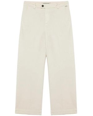 Roy Rogers Lyocell Cotton Flare Trousers - White