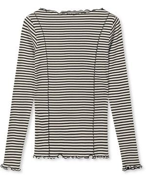 Mads Nørgaard Tops ,Veelkleurig ,Long Sleeve Tops - Grijs
