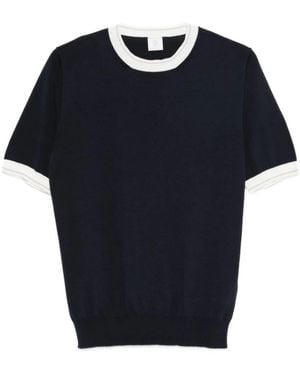 Eleventy Rundhals-T-Shirt - Blau