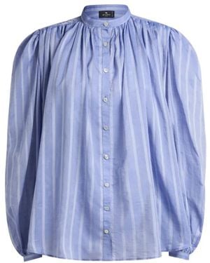 Etro Gestreiftes Hemd - Blau