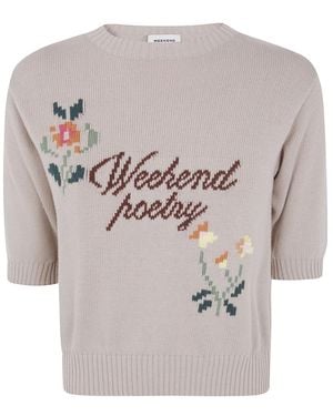 Weekend by Maxmara Round-Neck Knitwear - Gris