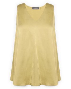 Elena Miro Viscose Satin Top - Geel