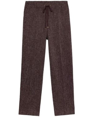 Oltre Mélange Stoff Jogginghose - Braun