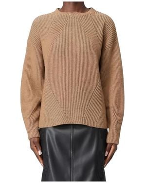 Twinset Truien & Vesten ,Gebreide Trui Met Geometrisch Stiksel - Naturel