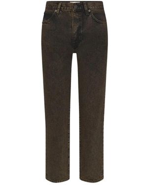 FRAME Jeans ,Bruin ,Katoen The Hang Straight Jeans - Zwart