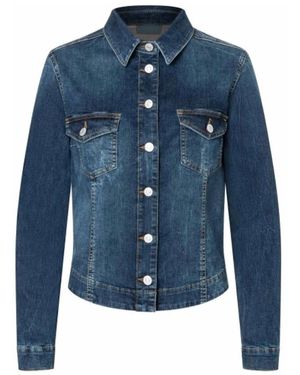 M·a·c Denim Jack Rich Blauw Stijl