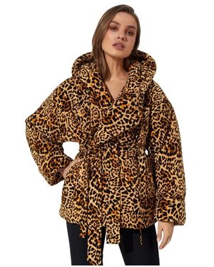 Norma Kamali Jas Met Capuchon - Bruin