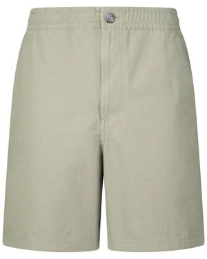 A.P.C. Korte Broeken ,Groen ,Katoen Katoenen Shorts Met Zakken En Rits
