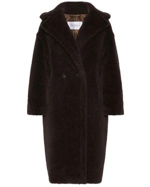 Max Mara Jassen ,Bruin ,Nylon Tedgirl Jas - Zwart