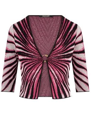 Roberto Cavalli Ray Of Paradise Print Cardigan - Lila