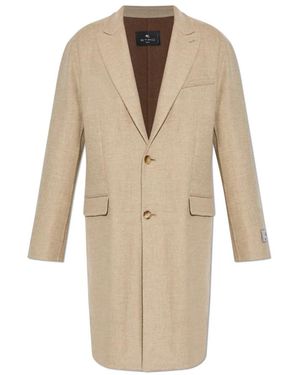 Etro Single-Breasted Coats - Neutro