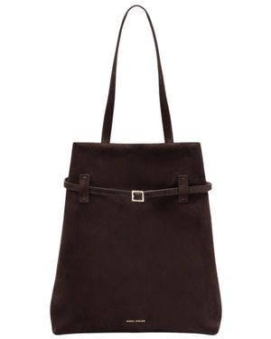 MANU Atelier Tassen ,Bruin ,Leer Tote Du Jour - Zwart