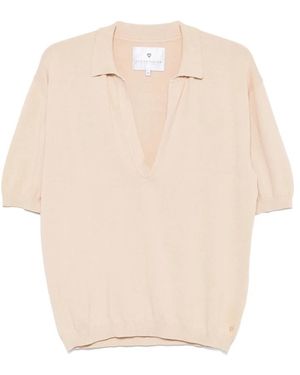 Seven Gauge V-Neck Knitwear - Naturel