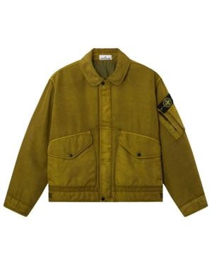 Stone Island Dense Oxford Nylon-Tc Jas - Groen