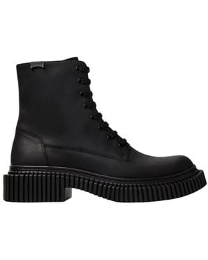 Camper Lace-Up Boots - Black