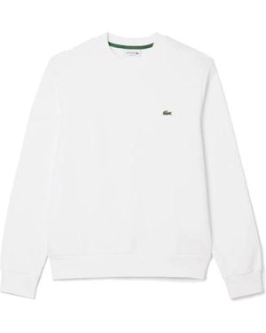 Lacoste Klassiek Sweatshirt Van Fleece - Wit