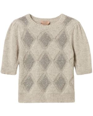 Twinset Round-Neck Knitwear - Gris