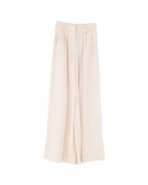 Fracomina Wide Trousers - Natural